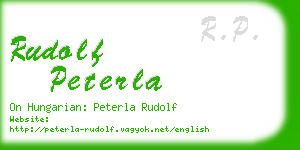 rudolf peterla business card